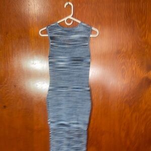 Elegant Blue Sleeveless Dress
